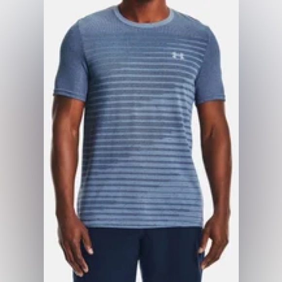 Under Armour Other - Under Armour HeatGear Men’s Blue Fitted Short Sleeve Crew-Neck T-Shirt – Size L